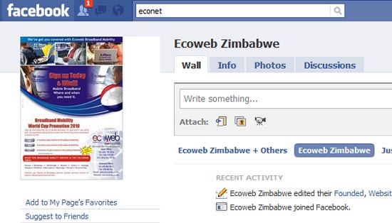 Ecoweb Facebook Page