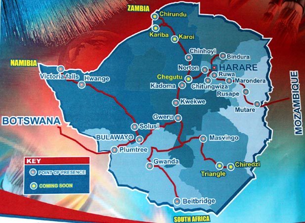 PowerTel Fibre Network Map