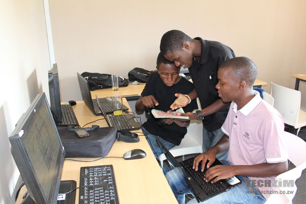 The TeamLogic team that is working on the Drivers Ed app.