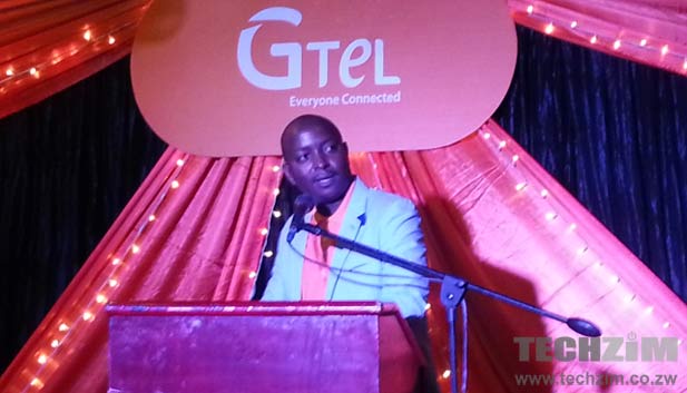GTel founder and CEO, Chamunorwa Shumba, speaking at the launch of the companies new flagship device, the A717 Explorer