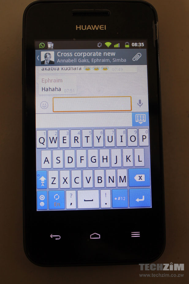 The Huawei input method offers more button space