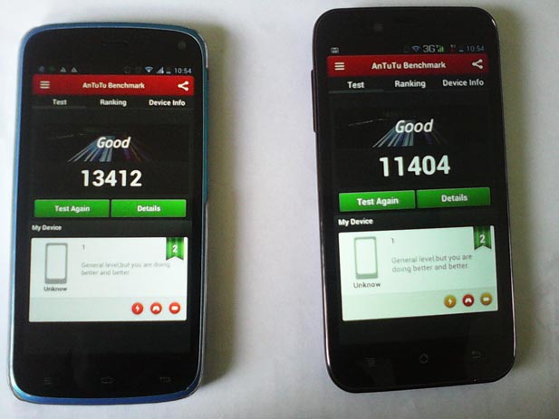 GTel Explorer A717 ranks higher than the Karbonn Titanium S5 on AnTuTu Benchmark