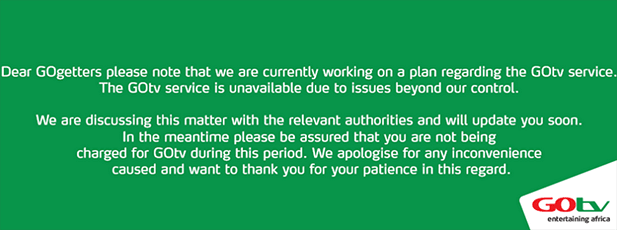 GOTV's statement on their Facebook page