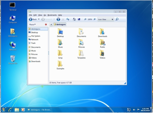 This is almost indistinguishable from the real Windows 7