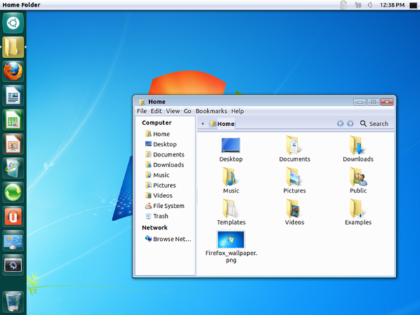 Ubuntu with a Windows 7 theme