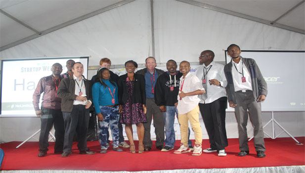 The 11 finalists from the first night of Startup Weekend Zimbabwe