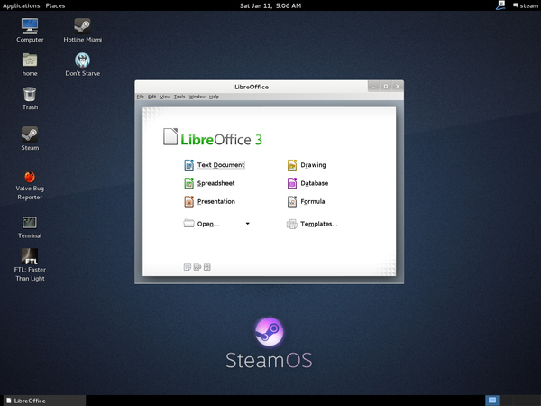 SteamOS offers a complete Desktop experience as well