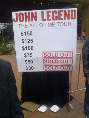 Tickets Sold Out JLegend