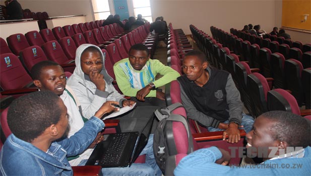 Some of the attendees engaged in the group exercise
