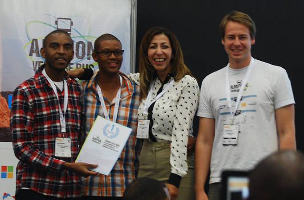 The winning team from Ampion Venture Bus Southern Africa 2014