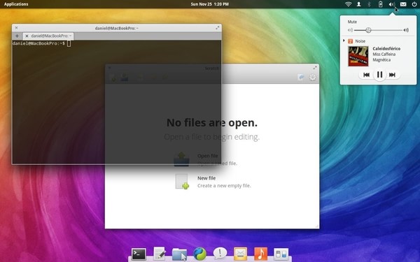 A screenshot showing Elementary in Action