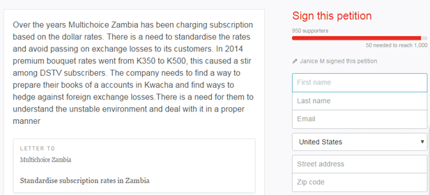 petition-Zambia