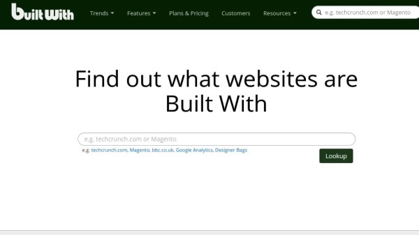 Built With is like Appinspector but it is not a app so it works for all browsers.