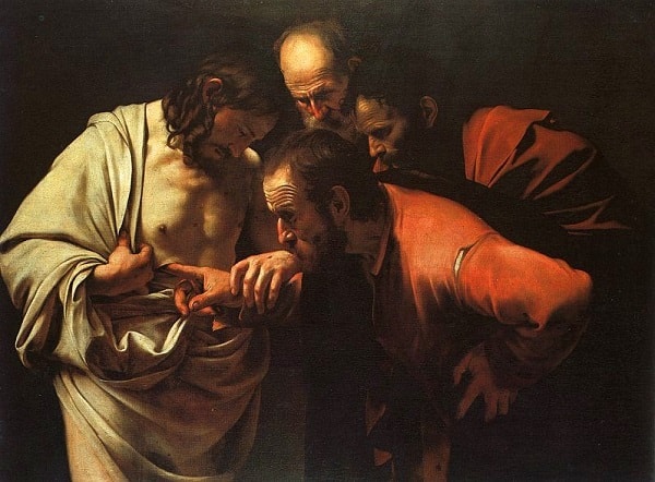 Thomas getting a better look at the evidence of Jesus's resurrection. That's all I am asking for.