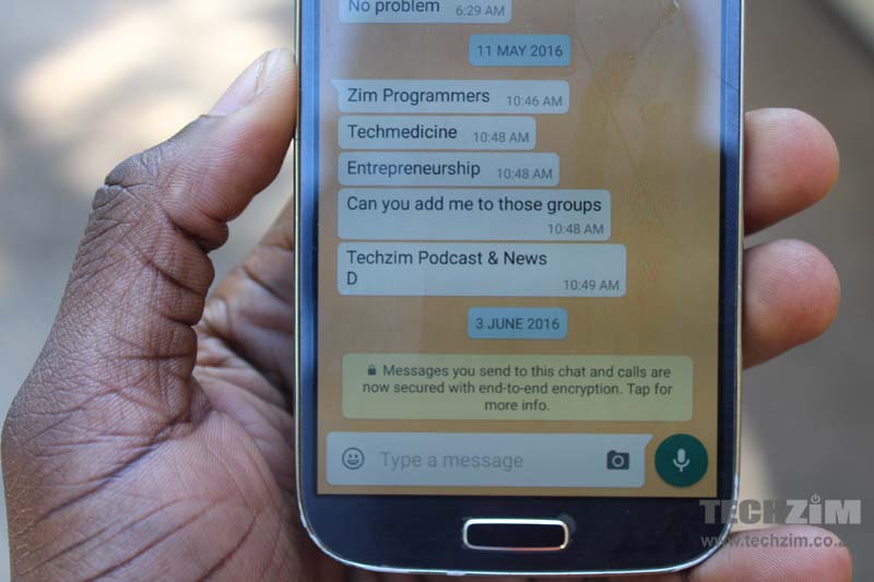 E2EE, WhatsApp messaging, mobile security in Zimbabwe, Security in Zimbabwe