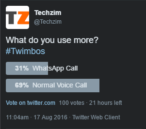 twitter poll whatsapp vs voice