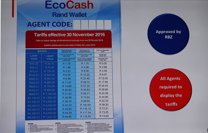 breaking ecocash will now let you cash in and cash out ecocash charges chart 2018