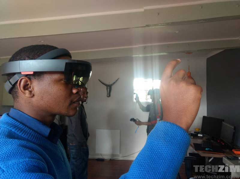 techzim mixed reality experience on holo lens