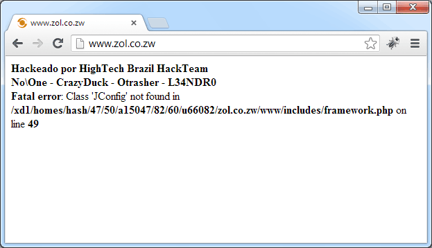 Zimbabwe Online (ZOL) website Hacked