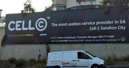 Cell C Banner Protest