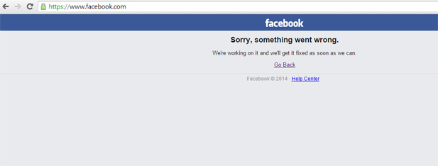 Facebook is Down 2014
