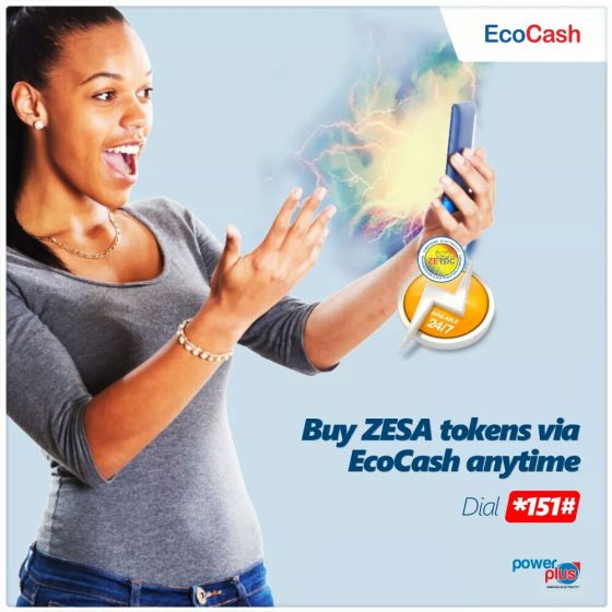 EcoCash BUY ZESA feature now avalaible, buy your prepaid electricity in