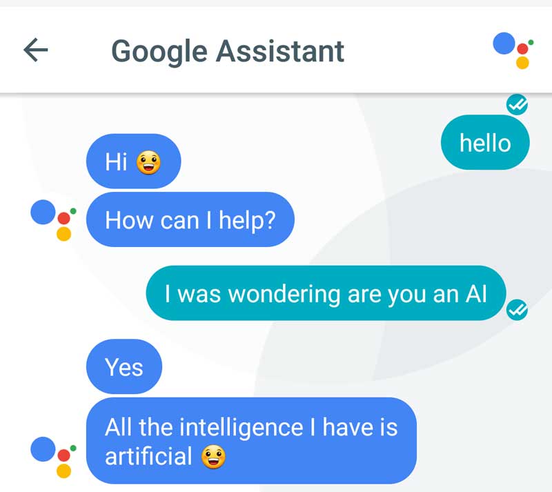 Artificial intelligence Google Assistant