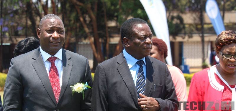 Emmerson Mnangagwa with Supa Mandiwanzira