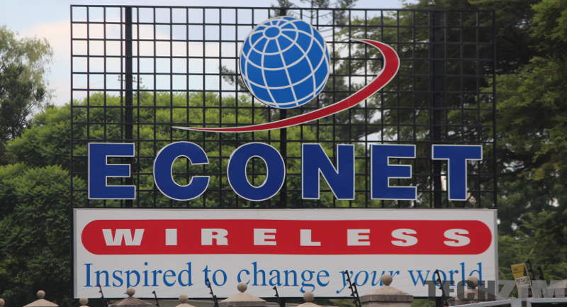 Econet Logo at their HQ, tethering hotspot