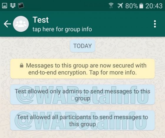 Restricted Group notification on WhatsApp