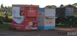 Telecash and Ecocash booths