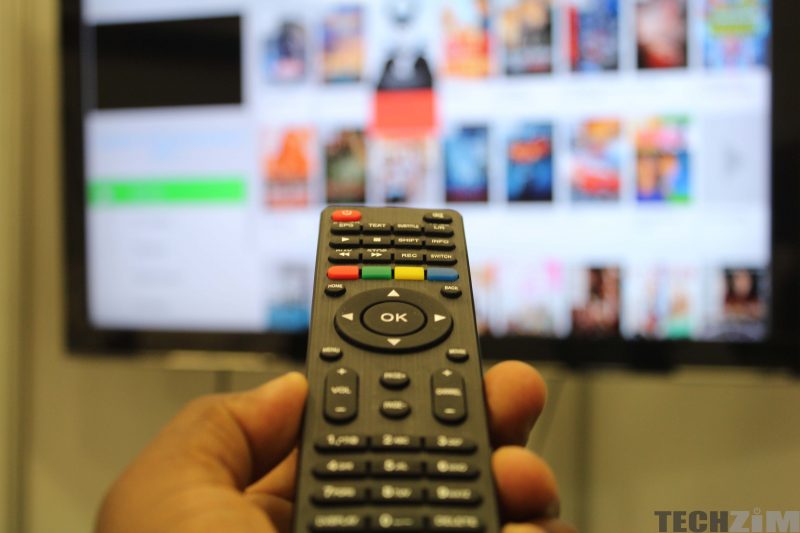 Changing TV channel with remote