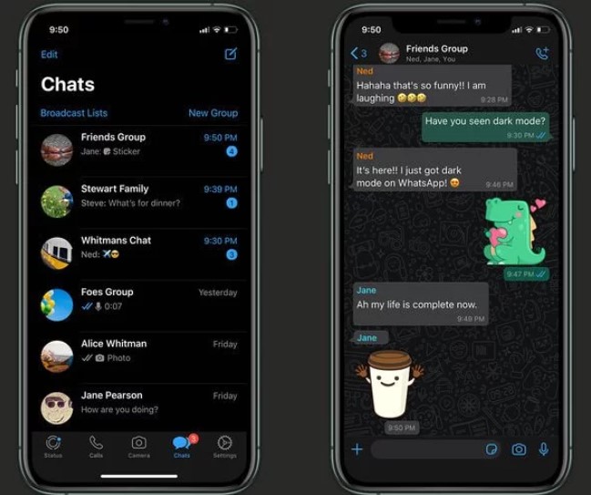 WhatsApp Dark Mode On iPhone Is Better Because It Saves Battery Techzim