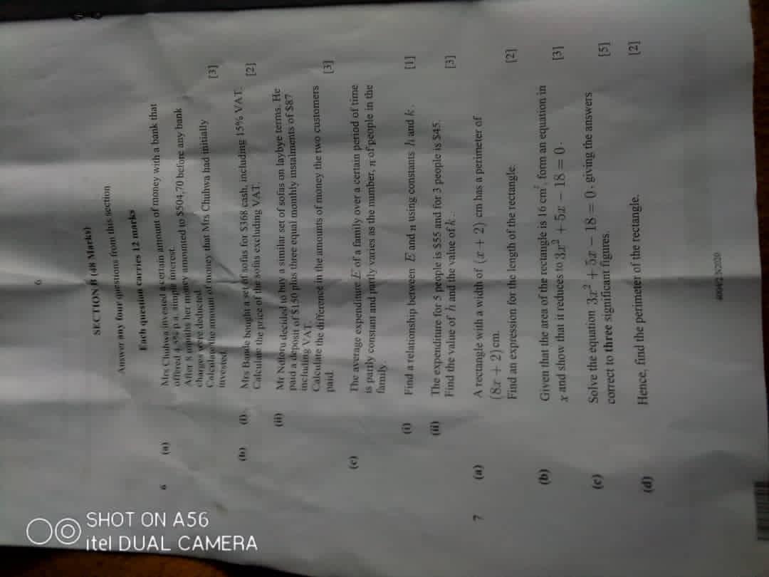 Zimsec o level maths paper 2 supposedly leaked techzim