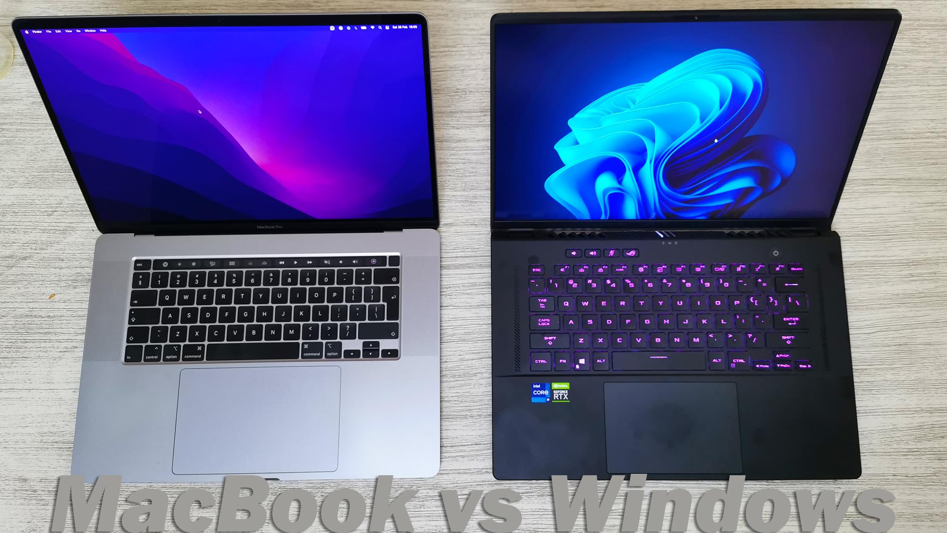 MacBook 16 Pro vs Asus Zephyrus M16. Apple Vs Windows