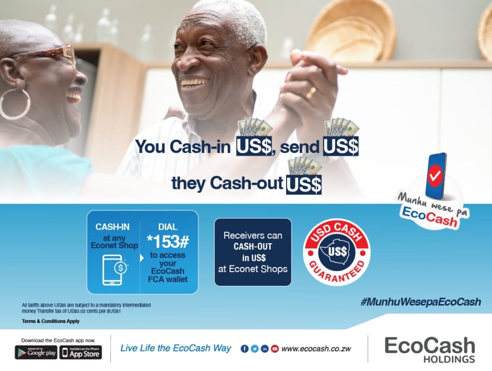 EcoCash Cash In, Cash Out, Remittances