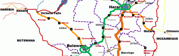 Econet Zimbabwe terrestrial fibre map