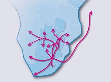 Econet Liquid Fibre Map Africa