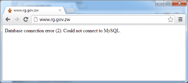 Registrar General's Website Errors